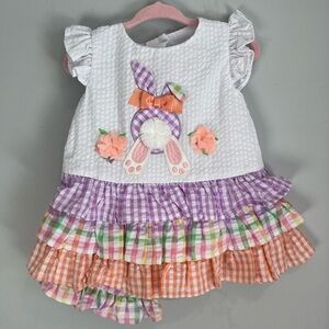 Bonnie Baby Matching Set Bunny Pastel Multicolour 12M Baby Girl NWT